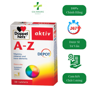 Viên uống Vitamin tổng hợp Doppelherz Aktiv A-Z Depot 30 viên