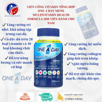 Viên Uống Vitamin Tổng Hợp One A Day Mens Multivitamin Health Formula 200 Viên Dành Cho Nam