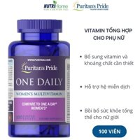 Viên uống vitamin tổng hợp Puritan’s Pride cho phụ nữ One Daily Women’s Mutivitamin (100 viên)