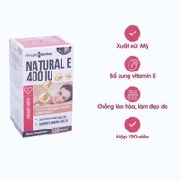 Viên uống Xóa Nhăn Mỹ, Xóa Nám Natural Vitamin E 400IU 100 viên - NuHealth Polvita căng trắng da k