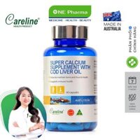 Viên Uống Xương Khớp Careline Bổ Sung Calci Và Omega 3 Super Calcium Liver Oil 1000mg 60 Viên