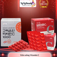 Viên uống YUHAN Vitamin E 1000IU hộp 60 viên-Vitamin C 1000MG hộp 100 viên-Viên Vitamin C Eundan Hàn Quốc