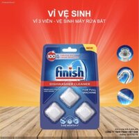 Viên Vệ Sinh Máy Rửa Bát Finish Loại Bỏ Các Vết Bẩn Lâu Ngày Trong Thiết Bị Nhập Khẩu Châu Âu Chính Hãng 3 Viên/vỉ