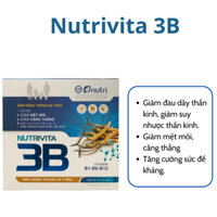 Viên Vitamin 3B Nutrivita giảm đau dây thần kinh tọa , tê bì chân tay, mệt mỏi