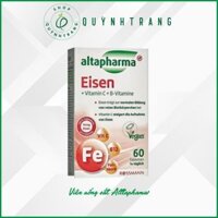 Viên Vitamin C Eisen Altapharma  giúp hỗ trợ bổ sung Sắt  tăng hồng cầu, hỗ trợ tuần hoàn máu Hộp 60Viên