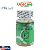 Viên Vitamin E 400IU Nu-Health giúp đẹp da, ngừa nếp nhăn, chống oxy hóa 100 viên