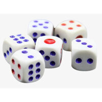 Viên xúc xắc xí ngầu nhựa mini 6 mặt vuông hột hạt sí ngầu lắc súc sắc đồ chơi tài xỉu cờ cá ngựa giải trí dạy học toán