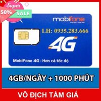 VIENTHONGMAILINH Sim 4G MobiFone Gói cước C90N (4gb/ ngày) giá rẻ nhất thị trường