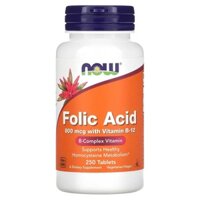 VIÊNUỐNG FOLIC ACID 800 MCG HỘP 250VIÊN CỦA NOW FOODS