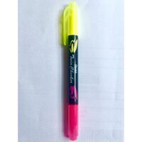 Viết Dạ Quang 2 Đầu Pentel  SLW8 - Vàng Neon  - Hồng
