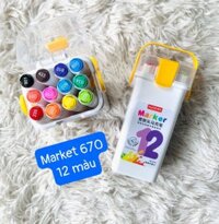 VIẾT LÔNG MÀU MARKET 670-12 MÀU