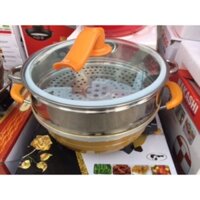 VIỆT NHẬT Chảo lẩu điện đa năng Osaka 2 tầng có khay hấp L299 6L