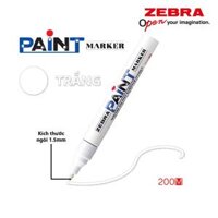 Viết sơn Zebra Paint Marker MOP-200MZ - Nhật Bản  - Trắng