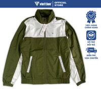 VIỆT TIẾN - Áo Khoác Gió Màu Trắng - Xanh Lá, Thu Đông Thể Thao, Trượt Nước, Siêu Nhẹ Smart Casual