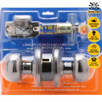 (Việt Tiệp) Ổ khóa cửa tay nắm tròn Việt Tiệp 04206 cò dài / cò ngắn, chất liệu inox trắng cửa gỗ nhôm, sắt, nhựa