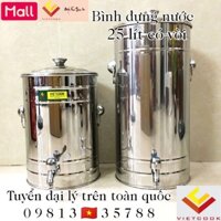 [VIETCOOK OFFICIAL] Bình đựng nước inox 25 lít inox 304 có vòi cao cấp VIETCOOK