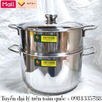 [VIETCOOK OFFICIAL] Bộ Xửng Hấp Inox 430 Size 24, 26, 28, 30, 32 VIETCOOK chõ hấp xôi, hấp gà, đồ xôi inox