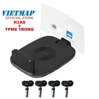 VIETMAP HUD H1AS - Hud Dẫn Đường CẢNH BÁO Camera- Giao Thông- Báo Tốc độ- Kết Nối Cảm Biến Áp Suất Lốp- Hàng Chính Hãng - KÈM TPMS GẮN TRONG