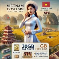 Vietnam tourist SIM card - Travel SIM package in Vietnam offering 30GB of data for 7 days