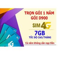 VIETTEL 4G D900 GIẢM 50% TẶNG 7GB/tháng TRỌN GÓI 1 NĂM KHÔNG NẠP TIỀN GIA HẠN