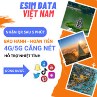 [VIETTEL] eSIM du lịch VIỆT NAM, 4G/5G tốc độ cao, 3G không giới hạn hỗ trợ 24/24, bảo hành 1 đổi 1