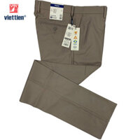 Viettien - Quần tây nam màu nâu sáng ko ly form regular fit - 690k