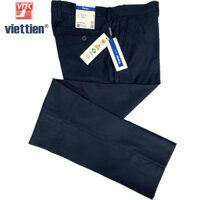 Viettien - Quần tây nam màu xanh đen không ly regular fit 690k