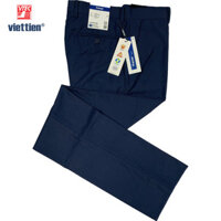 Viettien - Quần tây nam màu xanh đậm ko ly regular - 499K
