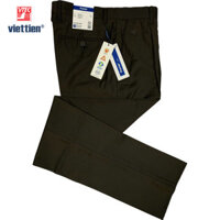 Viettien - Quần tây nam màu nâu đậm có ly regular - 499K