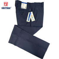 Viettien - Quần tây nam màu xám xanh ko ly form regular 690k