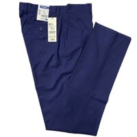 Viettien - Quần tây nam màu xanh dương không ly 1Q4036 regular fit