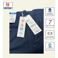 VIETTIEN - QUẦN TÂY NAM 1R4444, 58% POLY, 30% RAYON, 12% SORONA, MÀU XANH NAVY