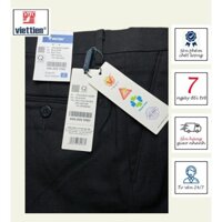 VIETTIEN - QUẦN TÂY NAM 1R4346, 69% POLY, 29% RAYON, 2% SPANDEX, MÀU ĐEN BLACK