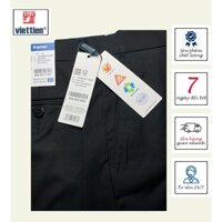 VIETTIEN - QUẦN TÂY NAM 1Q4466, 65% POLY, 35% RAYON, MÀU ĐEN BLACK