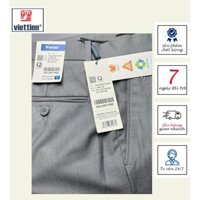 VIETTIEN - QUẦN TÂY NAM 1R4201, 65% POLY, 35% RAYON, MÀU XÁM L. GREY