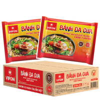 [VIFON] Thùng 30 gói Bánh Đa Cua VIFON 60g/Gói - Từng sợi bánh dai ngon với tinh chất cua đồng ngọt vị