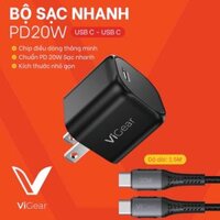 [Vigear ] Bộ Củ Cáp Sạc Nhanh Vigear PD 20W Dành Cho iPhone/iPad/Samsung Chính Hãng Phụ Kiện Sạc Điện Thoại