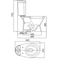 VIGLACERA VI66 – Bồn cầu 2 khối nắp êm