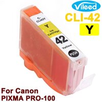 Vileed 1 Cli-42 Màu Vàng Dành Cho Mã Mực Mực In 42 Y Cli42 Thay Thế Màu Sắc In In Phun Tương Thích Cho Canon PIXMA PRO-100 Pro100 Màu Sắc Máy In