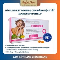 ViMarnys Fitohelp" HÀNG NHẬP KHẨU"  Chứa Mầm Đậu Nành, Tinh Dầu Hoa Anh Thảo, Bổ Sung Estrogen, Hộp 30 viên.