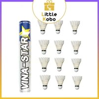 [Vina Star] Ống Cầu Lông Vinastar Xanh Bạc Chất Lượng Cao 12 Trái Quả Cầu Lông Phụ Kiện Badminton