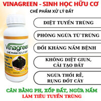 VINAGREEN chế phẩm sinh học xử lý tuyến trùng, khôi phục bộ rễ, cải tạo đất tơi xốp không ảnh hưởng đến giun đất - 500ml