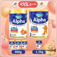 [Vinamilk] Sữa Bột Dielac Alpha Phát Triển Toàn Diện Đủ Số 1/2/3/4 Lon 900g/1.5kg - Kun mẹ và bé