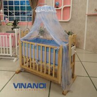 VINANOI VNN201 - Nôi điện em bé bằng gỗ thông 2 tầng 3 trong 1 giá mềm