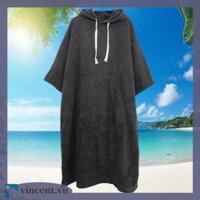 [Vincent.vn] Áo choàng thay tã bằng sợi nhỏ có mũ trùm đầu dành cho nam nữ để bơi lội đi biển