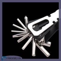 [Vincent.vn] Máy bơm xi lanh CO2 18 trong 1 Xe đạp Vòi phun khí Xe đạp Bơm hơi nhanh Đầu bơm hơi