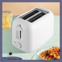 [Vincent.vn] Máy nướng bánh mì điện 2 lát tự động bật lên Máy nướng bánh mì điện 650W Thiết bị nhà bếp