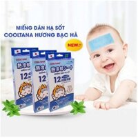 [VỊNH VÂN PHONG]SỈ 10 HỘP, HỘP 6 Miếng dán hạ sốt COOLTANA-Japan Technology - HƯƠNG BẠC HÀ