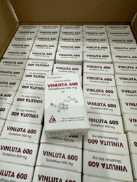 VINLUTA 600 – Glutathione 600mg Tiêm Trắng Da, Thải Độc Gan (Hộp 1 lọ bột khô + 1 ống dung môi 10ml)