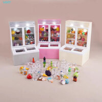 Vint Siêu Thị Tủ Đông Nội Thất Thu Nhỏ, Mô Phỏng Đồ Trang Trí Nhỏ Mô Hình Tủ Kem, 1: 12 Mini Phát Sáng Mini Tủ Đông Trang Trí Đồ Chơi Thu Nhỏ Cảnh